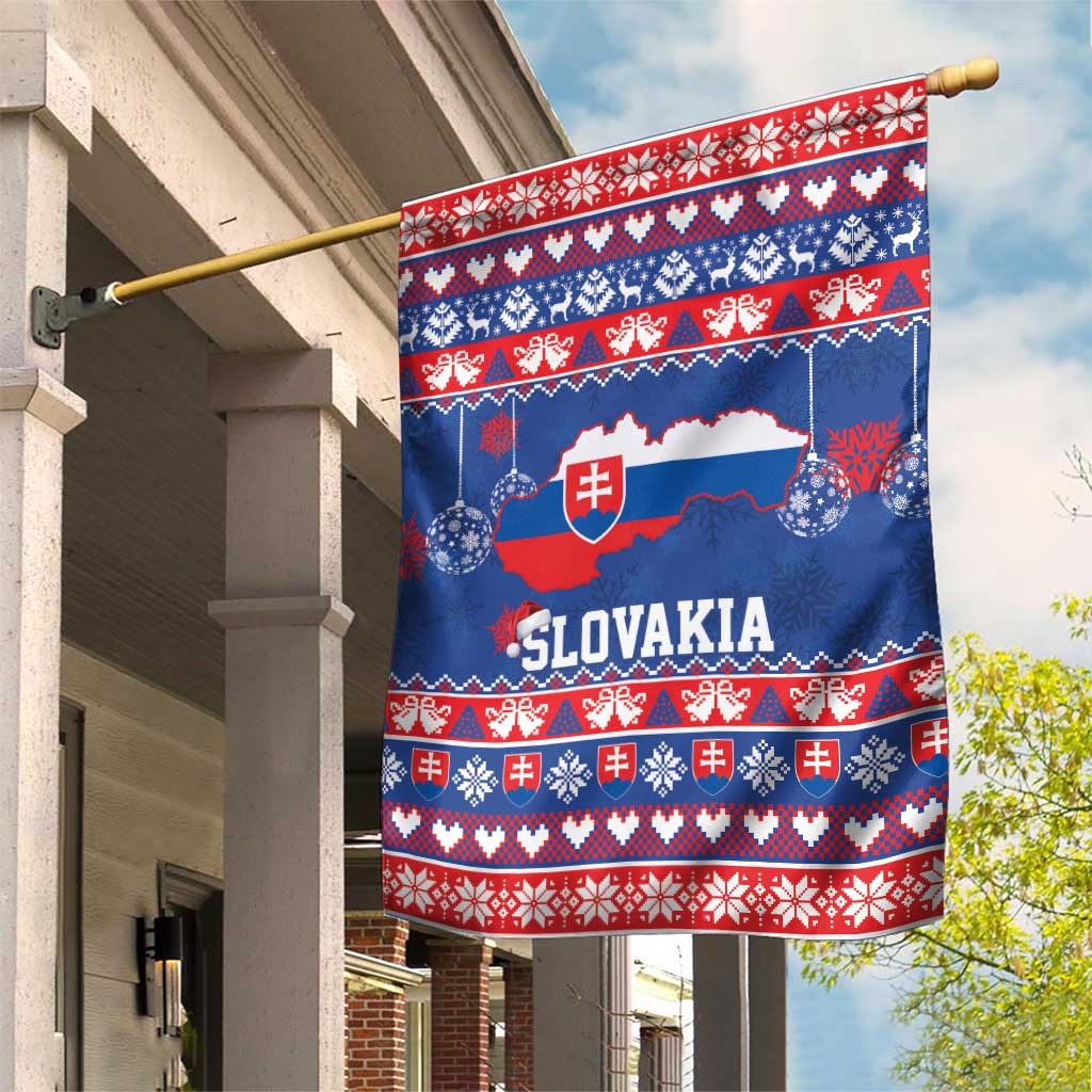 Slovakia Christmas Garden Flag Slovakian Double Cross Map - Wonder Print Shop