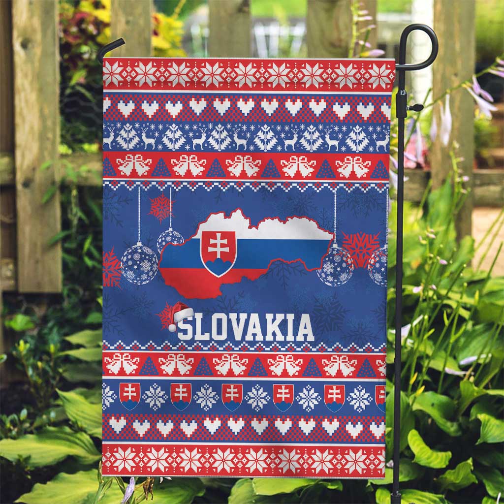 Slovakia Christmas Garden Flag Slovakian Double Cross Map - Wonder Print Shop