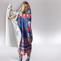 Slovakia Christmas Hooded Blanket Slovakian Double Cross Map - Wonder Print Shop
