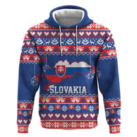 Slovakia Christmas Hoodie Slovakian Double Cross Map - Wonder Print Shop