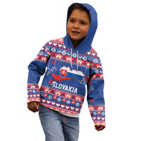 Slovakia Christmas Kid Hoodie Slovakian Double Cross Map - Wonder Print Shop