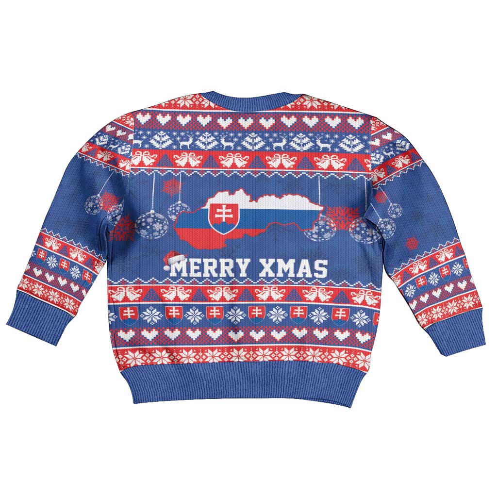 Slovakia Christmas Kid Ugly Christmas Sweater Slovakian Double Cross Map - Wonder Print Shop