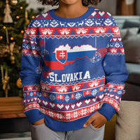 Slovakia Christmas Kid Ugly Christmas Sweater Slovakian Double Cross Map - Wonder Print Shop