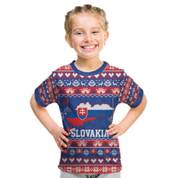 Slovakia Christmas Kid T Shirt Slovakian Double Cross Map - Wonder Print Shop