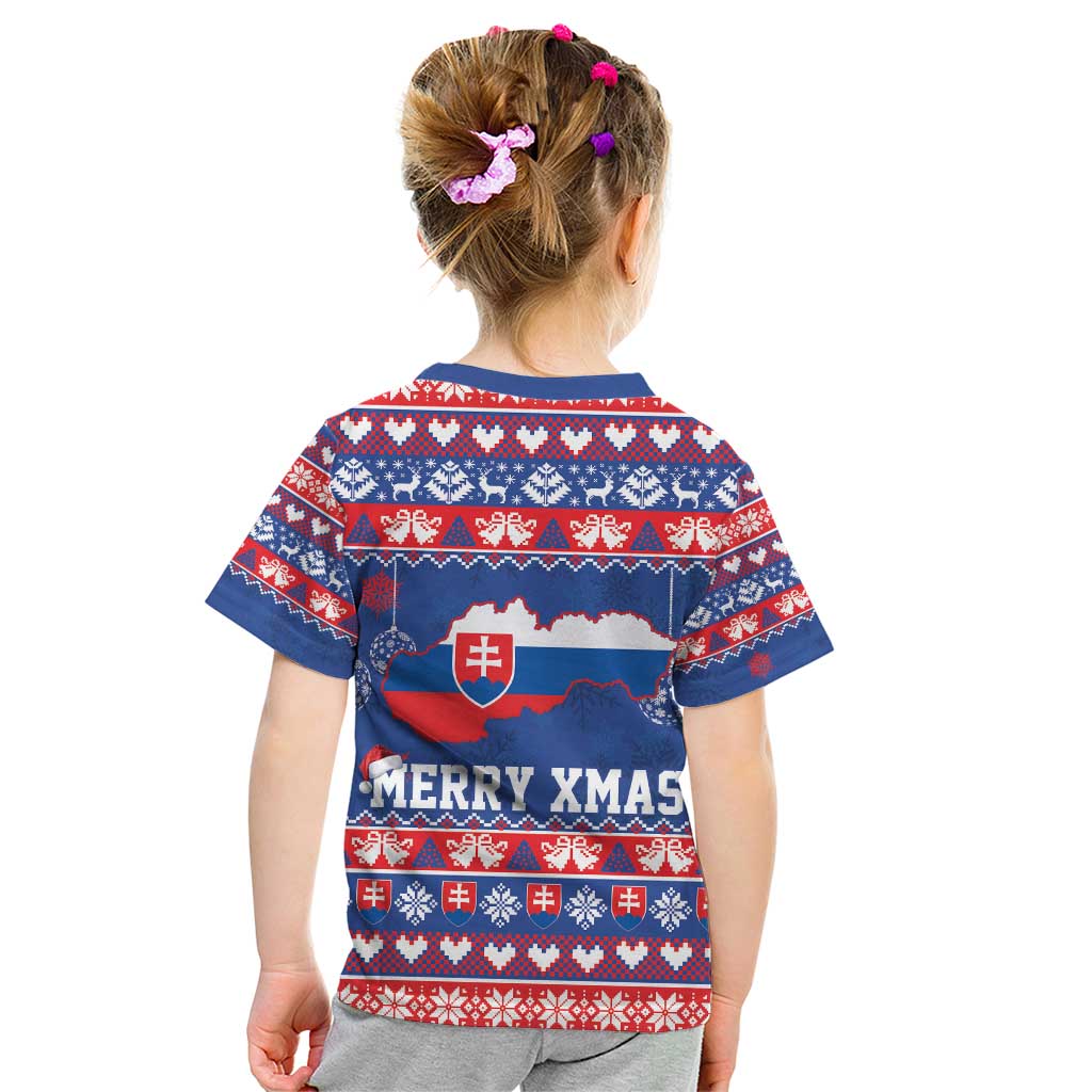 Slovakia Christmas Kid T Shirt Slovakian Double Cross Map - Wonder Print Shop