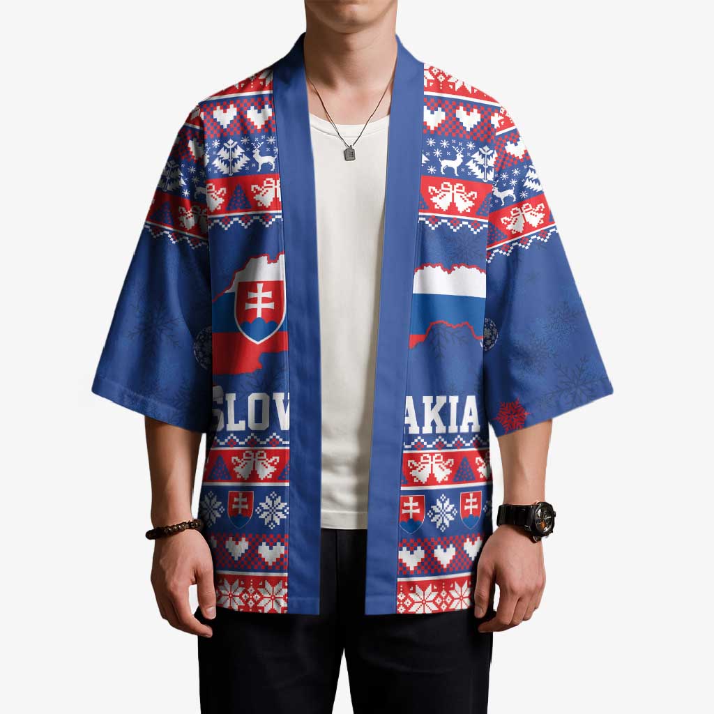 Slovakia Christmas Kimono Slovakian Double Cross Map - Wonder Print Shop