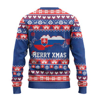 Slovakia Christmas Ugly Christmas Sweater Slovakian Double Cross Map - Wonder Print Shop
