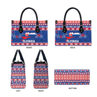 Slovakia Christmas Leather Bag Slovakian Double Cross Map - Wonder Print Shop