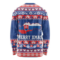 Slovakia Christmas Long Sleeve Shirt Slovakian Double Cross Map - Wonder Print Shop