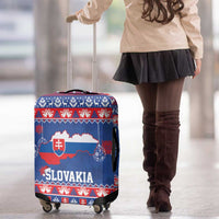 Slovakia Christmas Luggage Cover Slovakian Double Cross Map - Wonder Print Shop