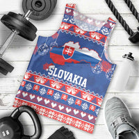 Slovakia Christmas Men Tank Top Slovakian Double Cross Map - Wonder Print Shop