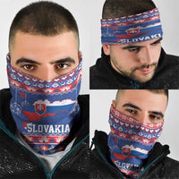 Slovakia Christmas Neck Gaiter Slovakian Double Cross Map - Wonder Print Shop