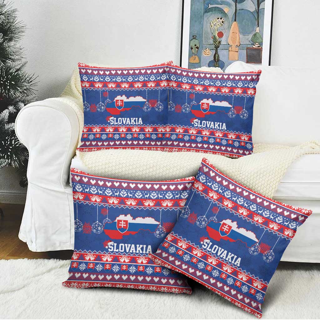 Slovakia Christmas Pillow Cover Slovakian Double Cross Map - Wonder Print Shop