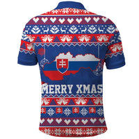 Slovakia Christmas Polo Shirt Slovakian Double Cross Map - Wonder Print Shop