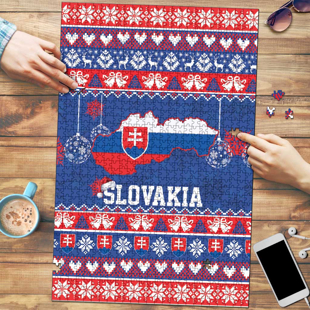 Slovakia Christmas Puzzle Slovakian Double Cross Map - Wonder Print Shop