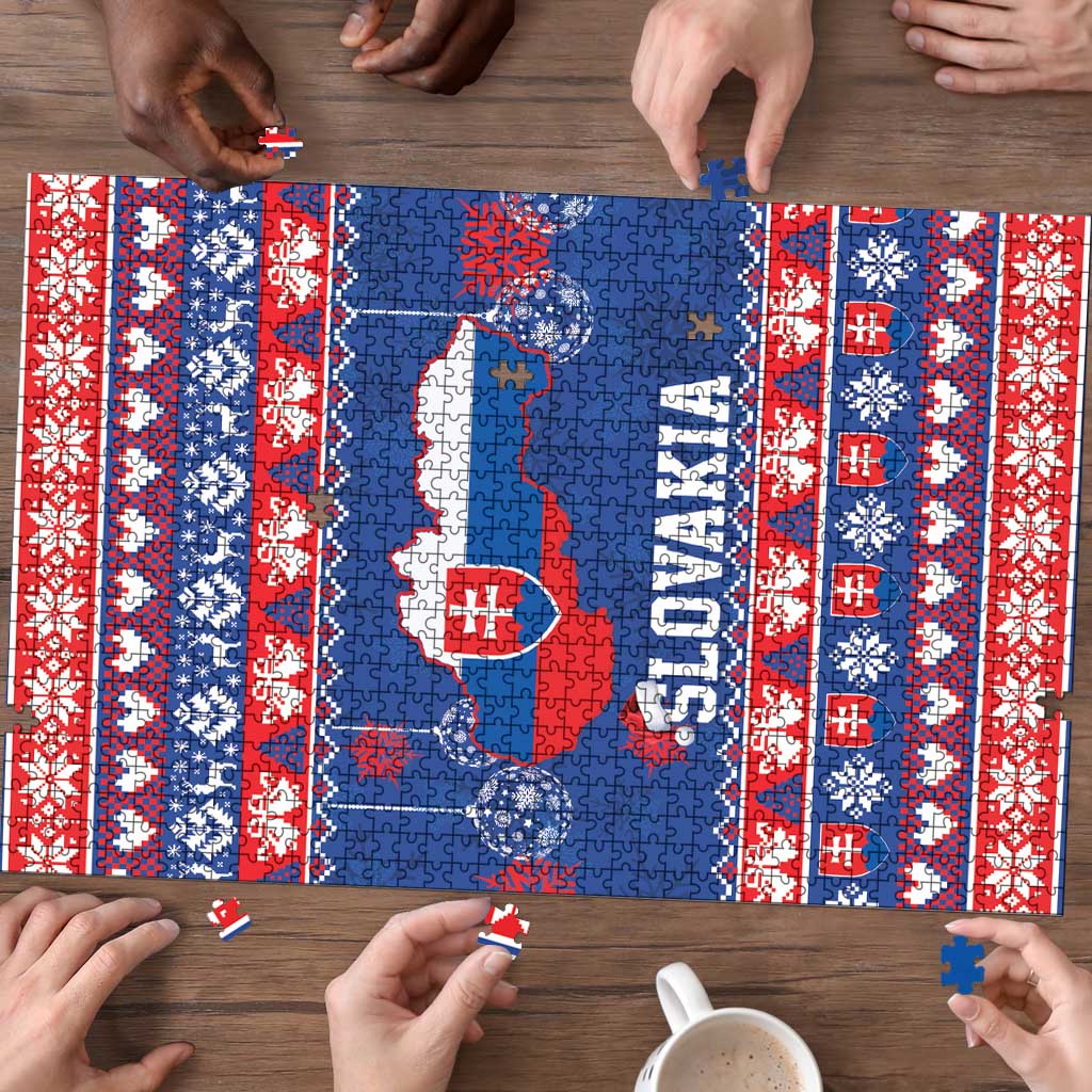 Slovakia Christmas Puzzle Slovakian Double Cross Map - Wonder Print Shop