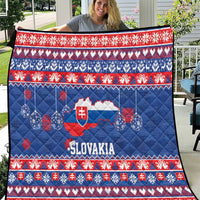 Slovakia Christmas Quilt Slovakian Double Cross Map - Wonder Print Shop