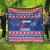 Slovakia Christmas Quilt Slovakian Double Cross Map - Wonder Print Shop