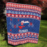 Slovakia Christmas Quilt Slovakian Double Cross Map - Wonder Print Shop