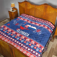 Slovakia Christmas Quilt Slovakian Double Cross Map - Wonder Print Shop