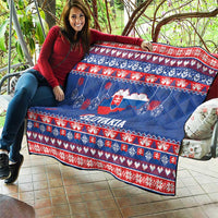Slovakia Christmas Quilt Slovakian Double Cross Map - Wonder Print Shop