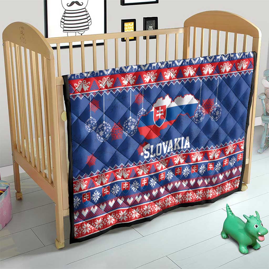 Slovakia Christmas Quilt Slovakian Double Cross Map - Wonder Print Shop