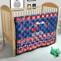 Slovakia Christmas Quilt Slovakian Double Cross Map - Wonder Print Shop