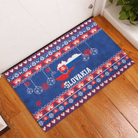 Slovakia Christmas Rubber Doormat Slovakian Double Cross Map - Wonder Print Shop