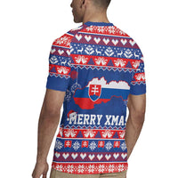 Slovakia Christmas Rugby Jersey Slovakian Double Cross Map - Wonder Print Shop