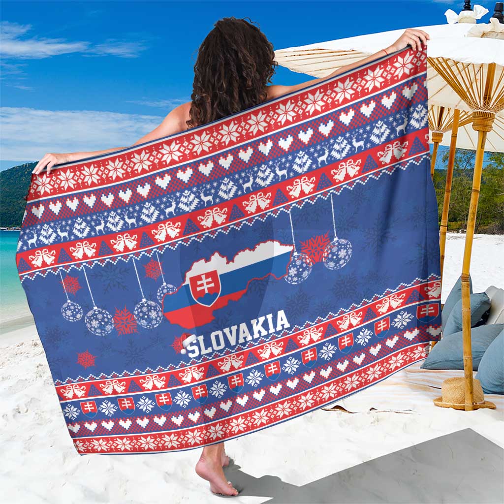 Slovakia Christmas Sarong Slovakian Double Cross Map - Wonder Print Shop