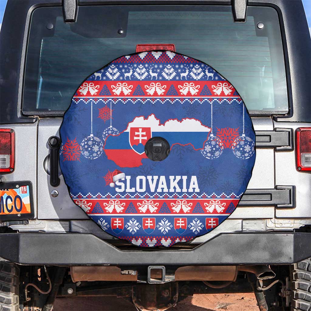 Slovakia Christmas Spare Tire Cover Slovakian Double Cross Map - Wonder Print Shop