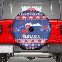 Slovakia Christmas Spare Tire Cover Slovakian Double Cross Map - Wonder Print Shop