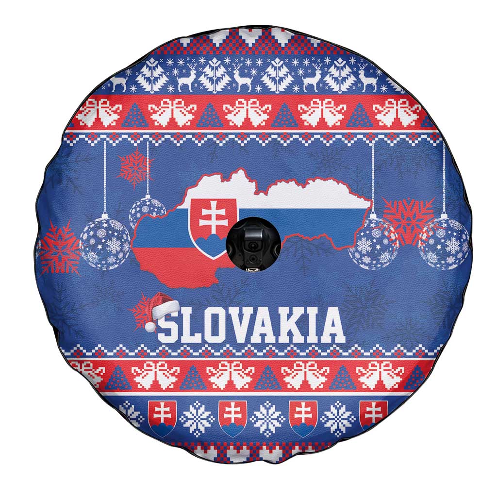 Slovakia Christmas Spare Tire Cover Slovakian Double Cross Map - Wonder Print Shop