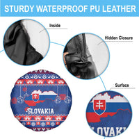 Slovakia Christmas Spare Tire Cover Slovakian Double Cross Map - Wonder Print Shop