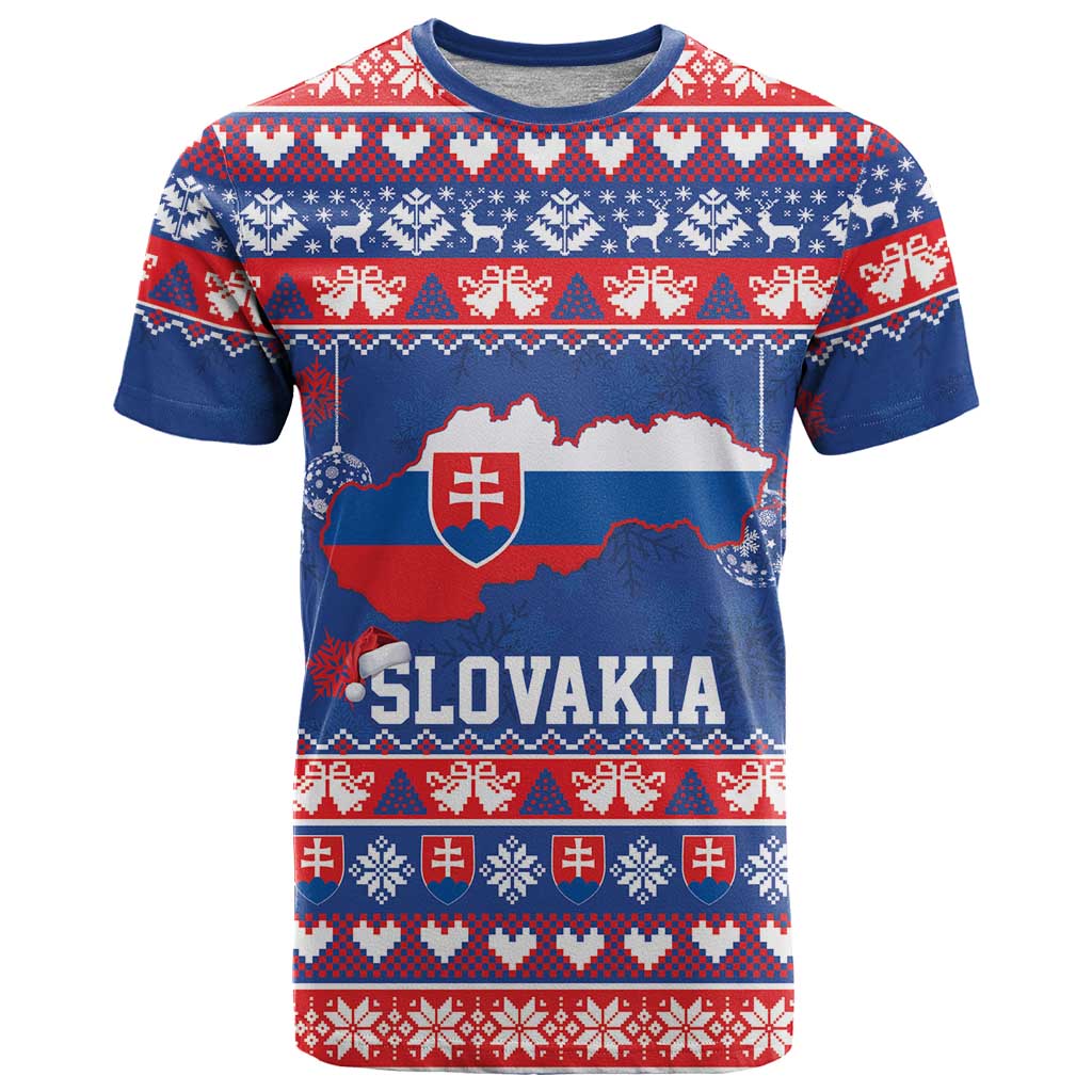 Slovakia Christmas T Shirt Slovakian Double Cross Map - Wonder Print Shop
