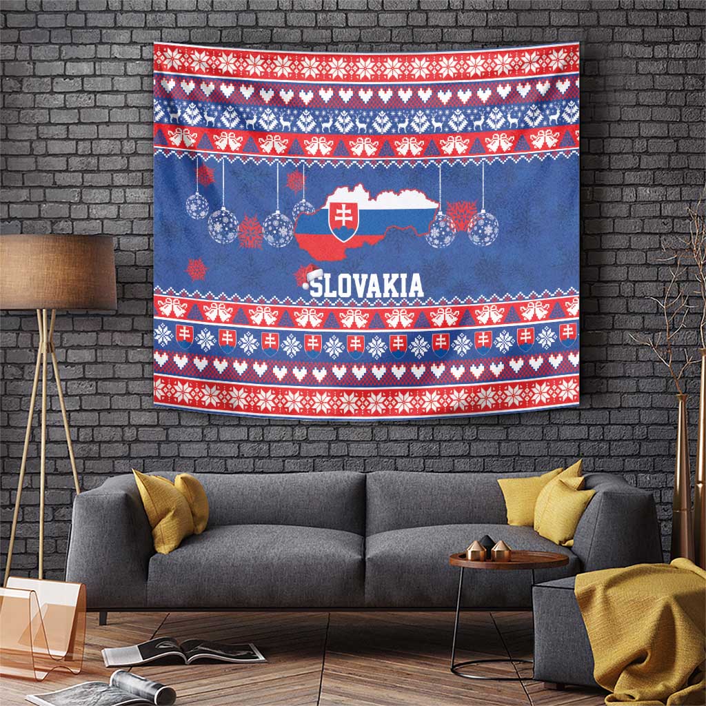 Slovakia Christmas Tapestry Slovakian Double Cross Map - Wonder Print Shop