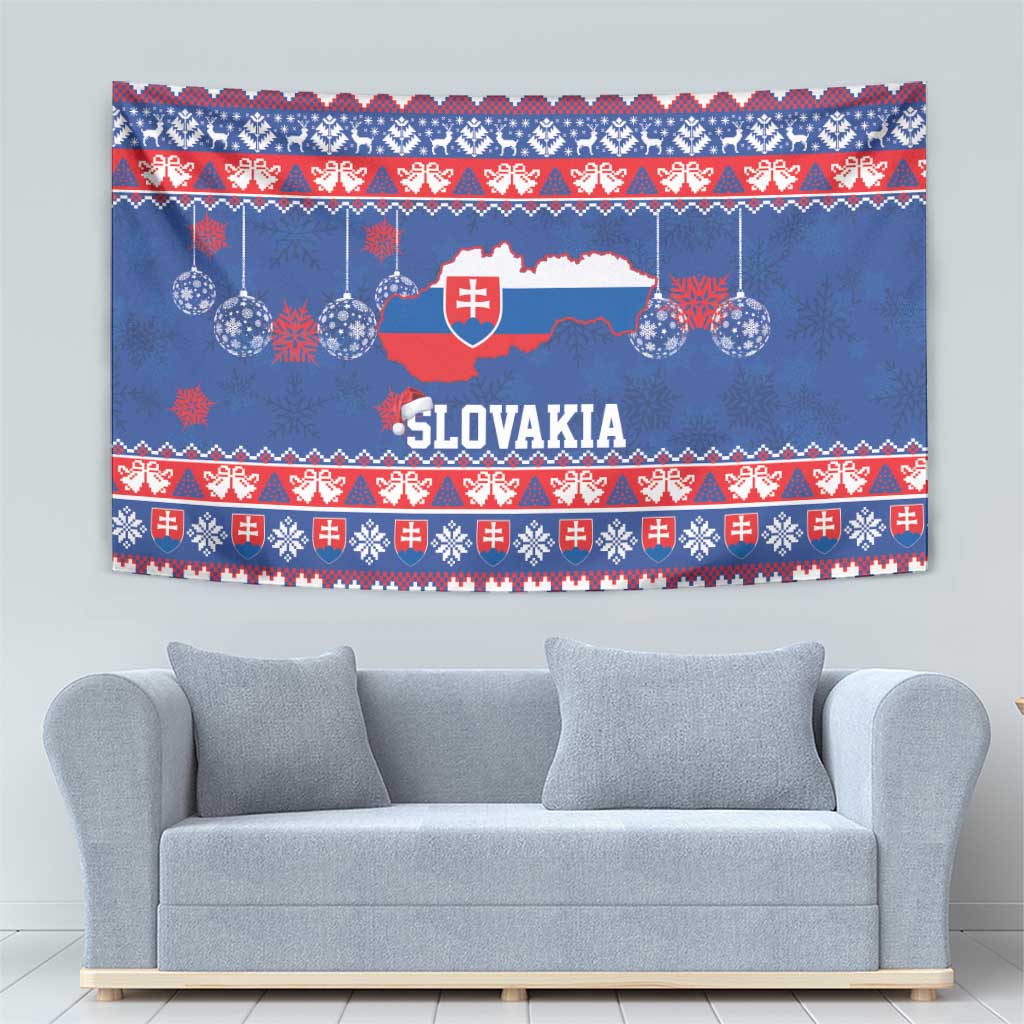 Slovakia Christmas Tapestry Slovakian Double Cross Map - Wonder Print Shop