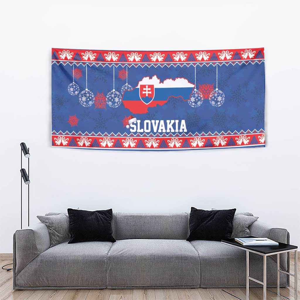Slovakia Christmas Tapestry Slovakian Double Cross Map - Wonder Print Shop