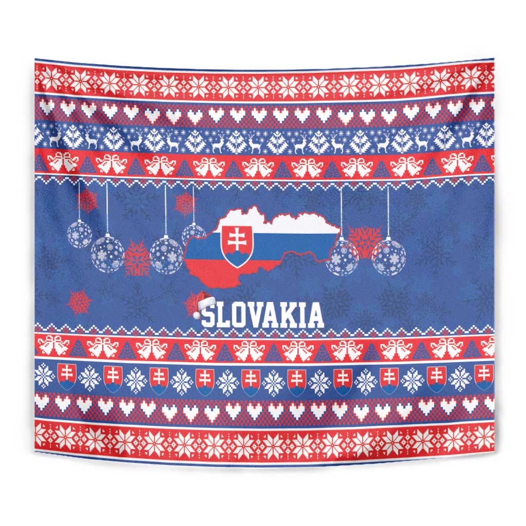 Slovakia Christmas Tapestry Slovakian Double Cross Map - Wonder Print Shop