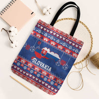 Slovakia Christmas Tote Bag Slovakian Double Cross Map - Wonder Print Shop