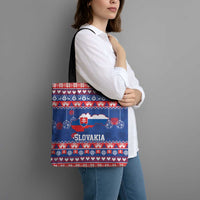 Slovakia Christmas Tote Bag Slovakian Double Cross Map - Wonder Print Shop
