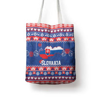 Slovakia Christmas Tote Bag Slovakian Double Cross Map - Wonder Print Shop