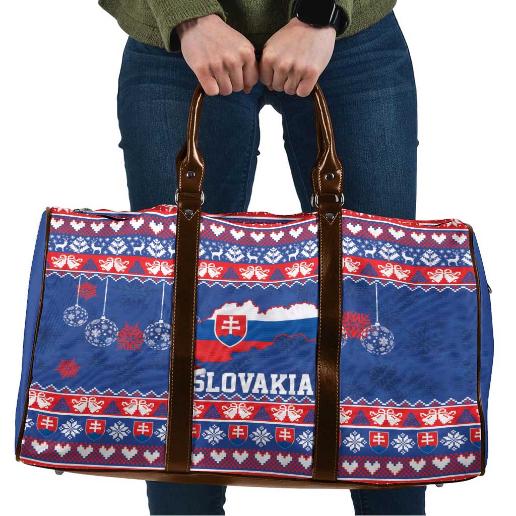 Slovakia Christmas Travel Bag Slovakian Double Cross Map - Wonder Print Shop