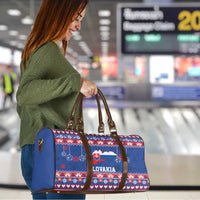 Slovakia Christmas Travel Bag Slovakian Double Cross Map - Wonder Print Shop