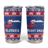 Slovakia Christmas Tumbler Cup Slovakian Double Cross Map - Wonder Print Shop