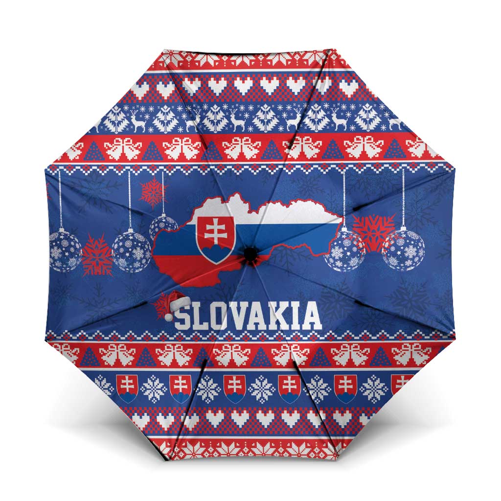 Slovakia Christmas Umbrella Slovakian Double Cross Map - Wonder Print Shop