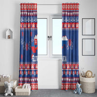 Slovakia Christmas Window Curtain Slovakian Double Cross Map - Wonder Print Shop