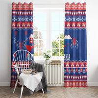 Slovakia Christmas Window Curtain Slovakian Double Cross Map - Wonder Print Shop