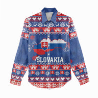 Slovakia Christmas Women Casual Shirt Slovakian Double Cross Map - Wonder Print Shop