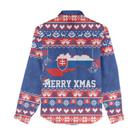 Slovakia Christmas Women Casual Shirt Slovakian Double Cross Map - Wonder Print Shop